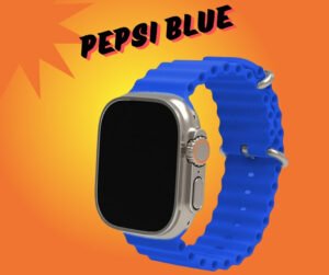 Silicone Strap 42/44/45/49m –  Pepsi Blue  استراب سيلسكون